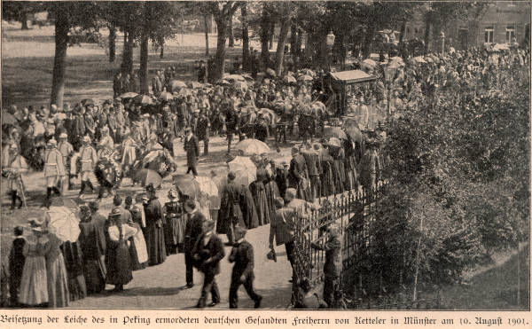 Beerdigung Freiherr von Ketteler in Mnster am 10. August 1901